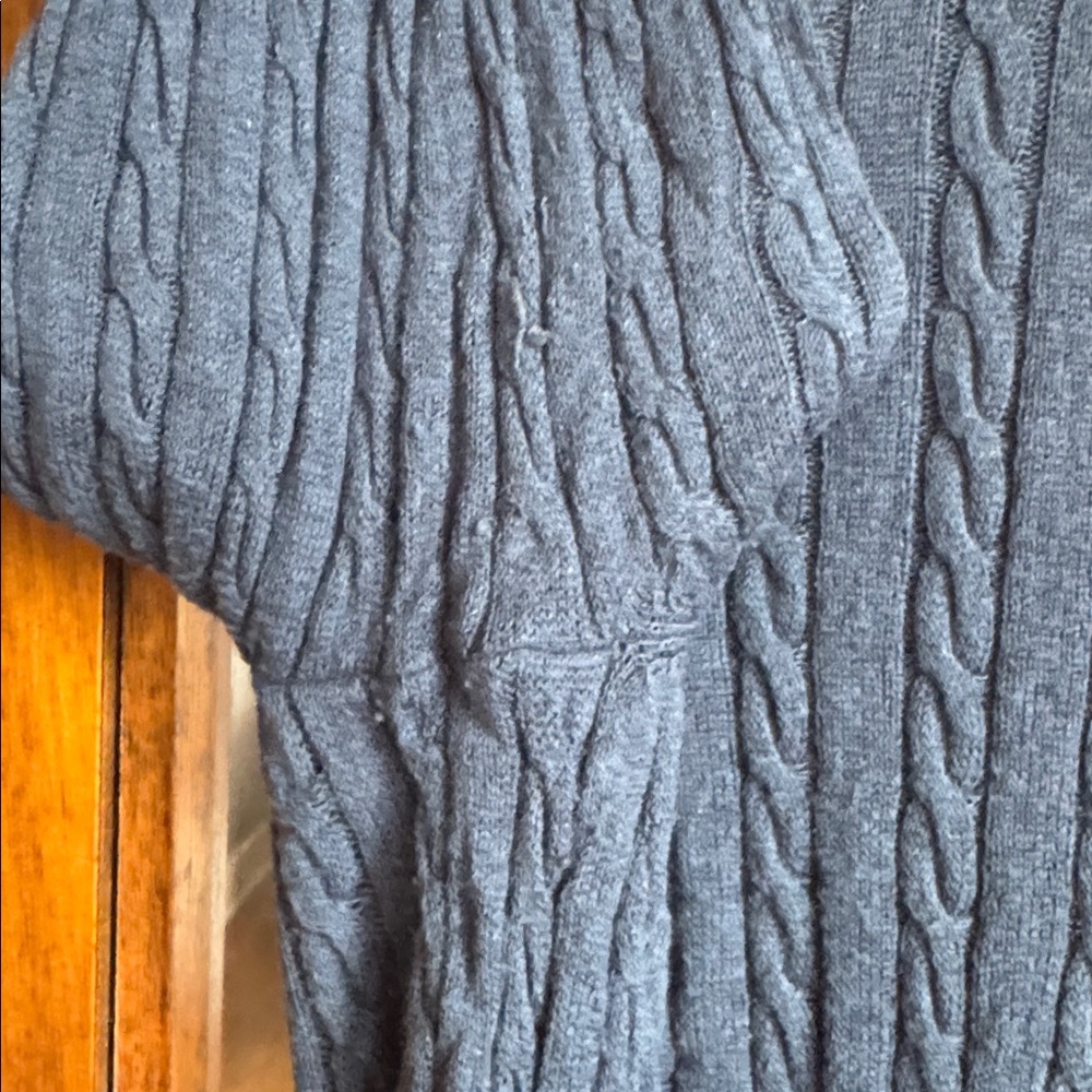 GAP Navy Cable Knit Cardigan - Picture 9 of 9